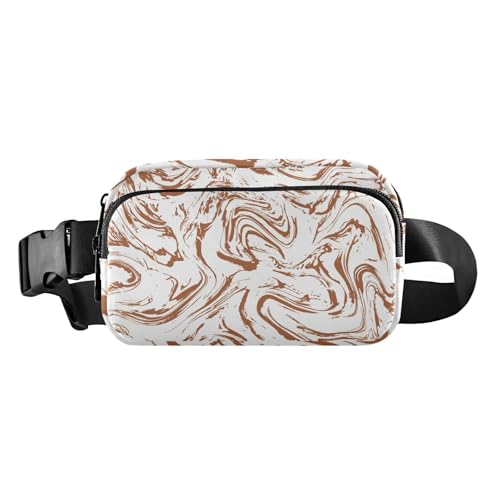 Modische Umhängetasche, Hüfttasche, Schwarz mit wiederholtem Gouache-Effekt, für Herren und Damen, Mini-Reißverschluss, Gürteltasche mit verstellbarem Riemen für Reisen, Urlaub, Laufen, Schwarzer Modische Umhängetasche, Hüfttasche, Schwarz mit wiederholtem Gouache-Effekt, für Herren und Damen, Mini-Reißverschluss, Gürteltasche mit verstellbarem Riemen für Reisen, Urlaub, Laufen, Schwarzer von FRODOTGV