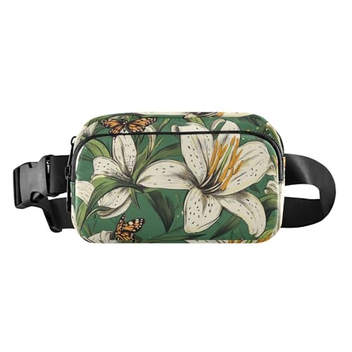 Modische Umhängetasche für Damen, Retro-Stil, Orchidee, mit verstellbarem Gurt, für Reisen, Weiß, Farbe08, 1 Size von FRODOTGV