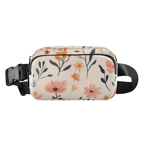 Modische Umhängetasche mit Herbstblumen, für Damen und Herren, Mehrzweck-Tragetasche, ideal für Reisen, Einkaufen, Laufen, Herbstblumen-Blush, 1 size von FRODOTGV