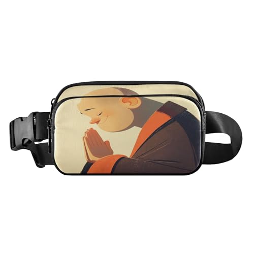 Mönch Stilvolle Bauchtasche für Damen, Herren, Teenager, kleine Croose-Body Geldbörse mit verstellbarem Riemen für Reisen, Einkaufen, Laufen, Ästhetischer Kampffisch, 1 size von FRODOTGV