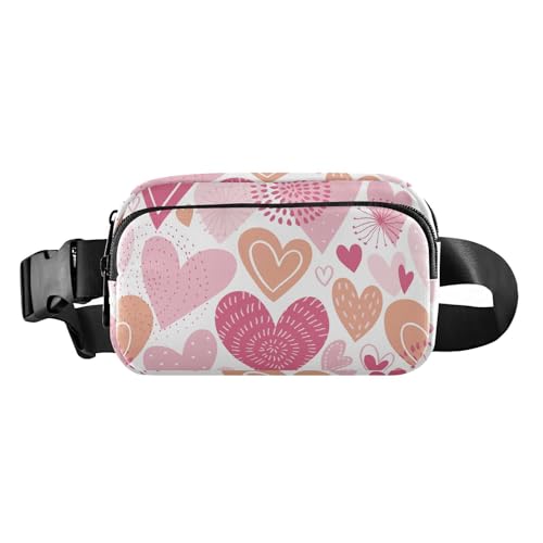 Multifunktionale Hüfttasche Hüfttasche mit verstellbarem Gurt modische Gürteltasche Reisebrieftasche nahtlose Muster Herzen Liebe Pfirsich Frauen Männer Jugendliche für Radfahren Wandern Fitnessraum, Multifunktionale Hüfttasche Hüfttasche mit verstellbarem Gurt modische Gürteltasche Reisebrieftasche nahtlose Muster Herzen Liebe Pfirsich Frauen Männer Jugendliche für Radfahren Wandern Fitnessraum, von FRODOTGV