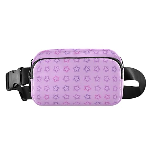 Nahtlose Gürteltasche für Damen, Herren, Teenager, Mehrzweck-Brusttasche mit verstellbarem Gurt, für Workout, Laufen, Wandern, Nahtloser Stern Pfirsich, 1 Size Nahtlose Gürteltasche für Damen, Herren, Teenager, Mehrzweck-Brusttasche mit verstellbarem Gurt, für Workout, Laufen, Wandern, Nahtloser Stern Pfirsich, 1 Size von FRODOTGV