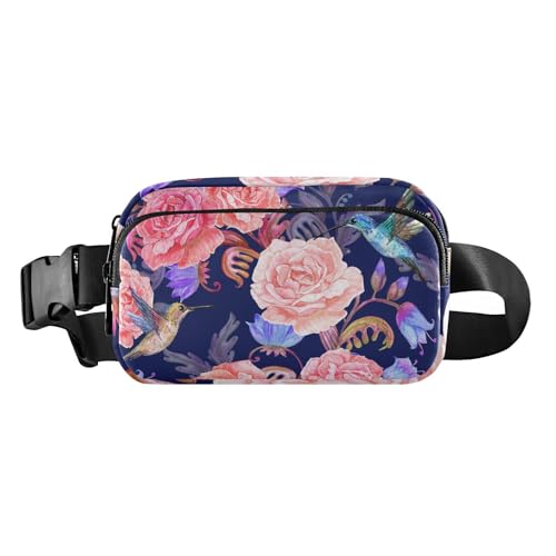Niedliche Bauchtasche, modische Textur, Blumenstrauß, schöne Rosen, pfirsichblau, für Damen und Herren, wasserabweisend, mit verstellbarem Gurt, für Reisen, Laufen, Wandern, Modischer Strauß mit Niedliche Bauchtasche, modische Textur, Blumenstrauß, schöne Rosen, pfirsichblau, für Damen und Herren, wasserabweisend, mit verstellbarem Gurt, für Reisen, Laufen, Wandern, Modischer Strauß mit von FRODOTGV
