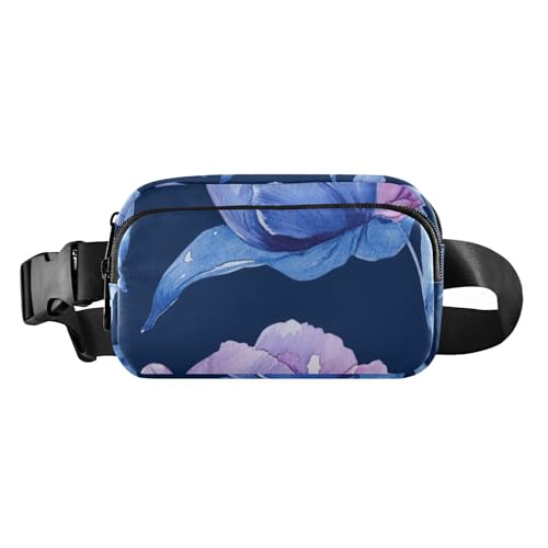 Pfirsichblaue Tulpen, niedliche Hüfttasche für Damen, Herren, Teenager, wasserdicht, Crossbody-Tasche, Anti-Diebstahl-Hüfttasche mit verstellbarem Gurt, für Radfahren, Wandern, Fitnessstudio, von FRODOTGV