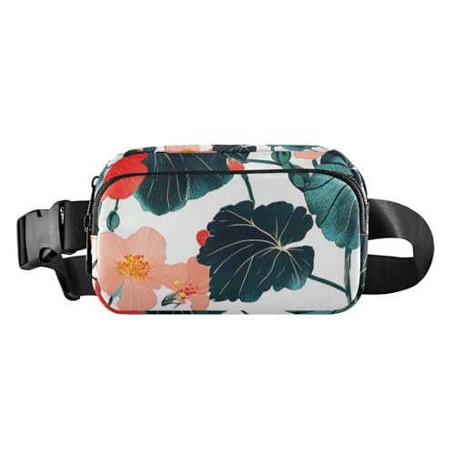 Schicke Begonia Blumen Mode Hüfttasche Crossbody Tasche für Damen Herren Teenager Kleine Sling Brusttasche mit verstellbarem Gurt für Radfahren Wandern Fitnessstudio, Schicke Begonienblumen, 1 size von FRODOTGV