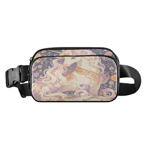 Schicke Einhorn-Gürteltasche für Damen und Herren, kleine Umhängetasche, Gürteltasche mit verstellbarem Riemen für Radfahren, Wandern, Fitnessstudio, Ästhetischer Kampffisch, 1 size von FRODOTGV