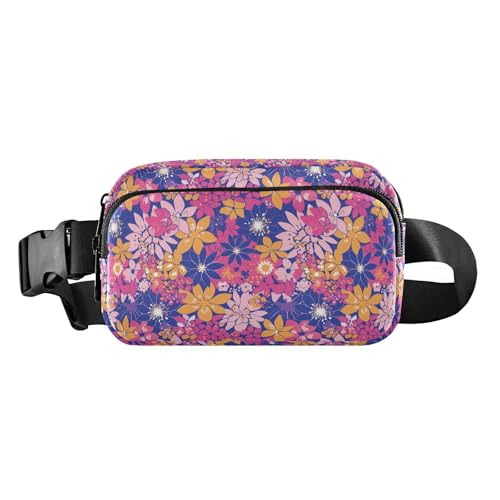 Schöne Axolotl-Muster für Damen und Herren, stilvolle Umhängetasche, Hüfttasche für Radfahren, Wandern, Fitnessstudio, Blumenmuster, niedliche, einfache Blumen, 1 Size von FRODOTGV