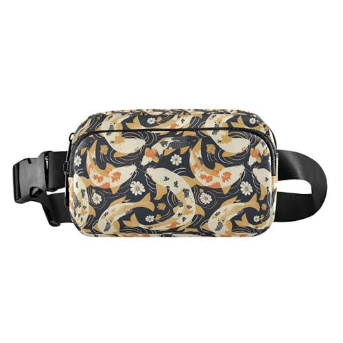 Schöne Axolotl-Muster für Damen und Herren, stilvolle Umhängetasche, Hüfttasche für Radfahren, Wandern, Fitnessstudio, Koi Ölgemälde mit nahtlosem Muster, 1 Size von FRODOTGV