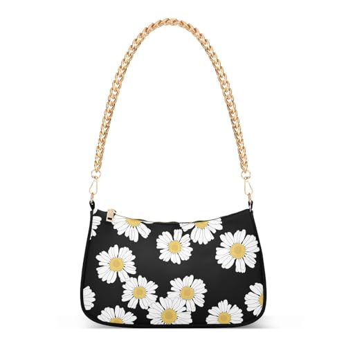 Schultertasche mit Kamille und Gänseblümchen, für Damen, mit Kette, Kamillen-Gänseblümchen, 1 size von FRODOTGV