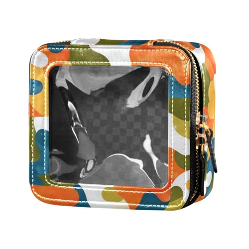 Schwarze Make-up-Tasche mit Fledermäusen auf schwarzem, wasserfestem transparentem Kosmetik-Organizer mit Reißverschluss, Muscheln in verschiedenen Formen und Seesternen, Einheitsgröße von FRODOTGV