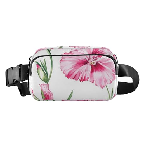 Stilvolle Bauchtasche für Herren und Damen, Mehrzweck-Crossbody-Tasche, Anti-Diebstahl-Hüfttasche mit verstellbarem Gurt, für Radfahren, Wandern, Fitnessstudio, Pfirsichblumen, 1 size von FRODOTGV