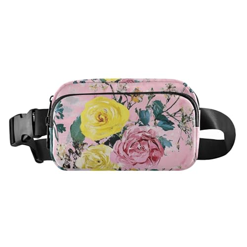 Stilvolle Bauchtasche mit Schmetterlings-Motiv, für Damen, Herren, Teenager, große Kapazität, Crossbody-Tasche mit verstellbarem Gurt, für Workout, Laufen, Wandern, Schmetterlinge Rose Pfirsich, 1 Stilvolle Bauchtasche mit Schmetterlings-Motiv, für Damen, Herren, Teenager, große Kapazität, Crossbody-Tasche mit verstellbarem Gurt, für Workout, Laufen, Wandern, Schmetterlinge Rose Pfirsich, 1 von FRODOTGV
