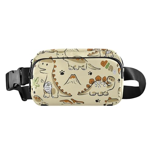 Stilvolle Gürteltasche mit Cartoon-Dinosaurier-Motiv, für Damen und Herren, wasserdicht, mit verstellbarem Gurt, für Reisen, Laufen, Wandern, Cartoon-Dinosaurier, 1 Size von FRODOTGV