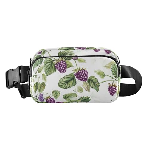 Stilvolle Umhängetasche für Damen, Motiv: frische Dewberry Fruit, weiß, wasserdichte Brusttaschen, Farbe: 14, 1 Size von FRODOTGV