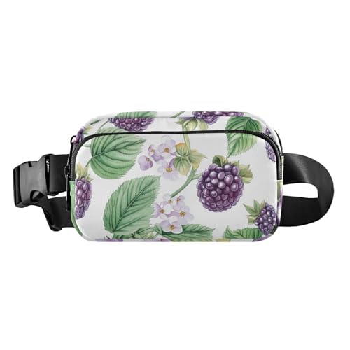 Stilvolle Umhängetasche für Damen, Motiv: frische Dewberry Fruit, weiß, wasserdichte Brusttaschen, Farbe: 17, 1 Size von FRODOTGV