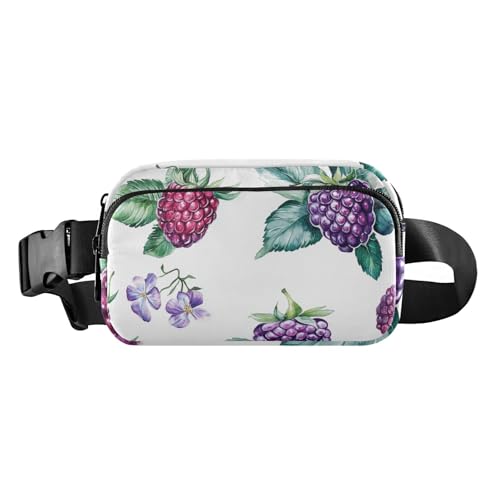 Stilvolle Umhängetasche für Damen, Motiv: frische Dewberry Fruit, weiß, wasserdichte Brusttaschen, Farbe01, 1 Size von FRODOTGV