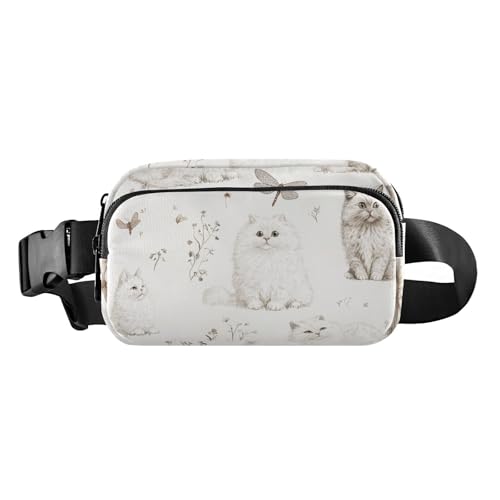 Stilvolle Umhängetasche für Damen und Herren, Hockeybälle, wasserdicht, mit verstellbarem Gurt, für Reisen, Urlaub, Laufen, Weiß, 07, 1 Size von FRODOTGV