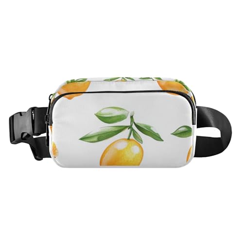 Stilvolle Umhängetasche mit Cartoon-Motiv, für Damen, Herren, Teenager, große Kapazität, Bauchtasche mit verstellbarem Riemen für Reisen, Einkaufen, Laufen, Gelbe Cartoon-Früchte, 1 size von FRODOTGV