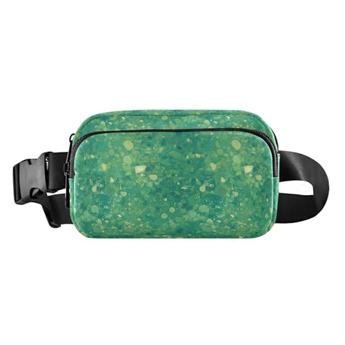Stylische Bauchtasche mit Leopardenmuster für Damen, Herren, Teenager, für Reisen, Fitnessstudio, Arbeit, Grüne Glitzer-Textur, 1 Size von FRODOTGV
