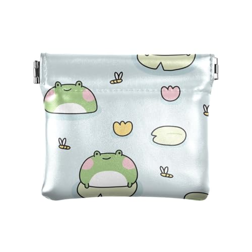 Süßer Frosch Damen Leder Münzgeldbörse Praktisches Reisezubehör für Männer Frauen Reisen, Süßer Frosch, 1 Size, Reisezubehör von FRODOTGV