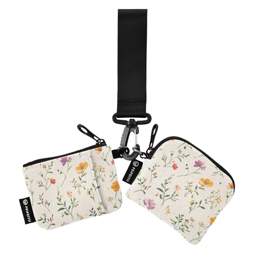 Summer Flowers Beige Damen Münzgeldbörsen Kartenetuis Minimalistische Reißverschluss Geldbörse Münztasche mit Handgelenkschlaufe für Damen Herren 2 Packungen, Sommerblumen, Beige, 1 size Summer Flowers Beige Damen Münzgeldbörsen Kartenetuis Minimalistische Reißverschluss Geldbörse Münztasche mit Handgelenkschlaufe für Damen Herren 2 Packungen, Sommerblumen, Beige, 1 size von FRODOTGV