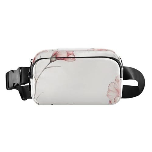 Sweet Carnation modische Gürteltasche für Herren und Damen, große Kapazität, Croose-Körper-Geldbörse mit verstellbarem Riemen, für Reisen, Einkaufen, Laufen, Nelke, Rotgold, 1 size von FRODOTGV