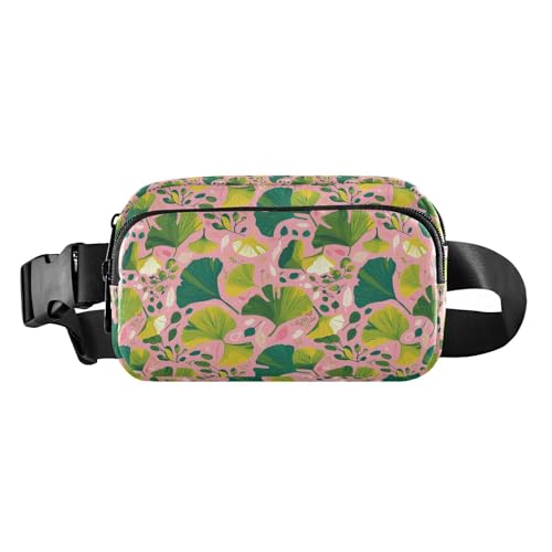 Umhängetasche für Damen, Herren, Teenager, modisch, für Radfahren, Wandern, Fitnessstudio, Marineblau, Handbemalte Ginkgoblätter, 1 Size von FRODOTGV