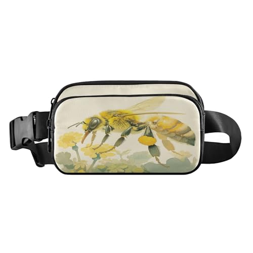 Vintage Honeydew Bees Modische Hüfttasche Crossbody Tasche für Damen Herren Teenager Kleine Gürteltasche Reisebrieftasche mit verstellbarem Gurt für Reisen Laufen Wandern Vintage Honigtaubienen 1 von FRODOTGV