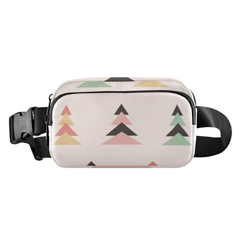 Wasserdichte Bauchtasche mit verstellbarem Riemen, niedlicher Brustgürtel, Bauchtasche, flach, Weihnachtsmotiv, für Herren und Damen, für Reisen, Laufen, Wandern, Flaches Weihnachts-Tannenmuster, 1 von FRODOTGV