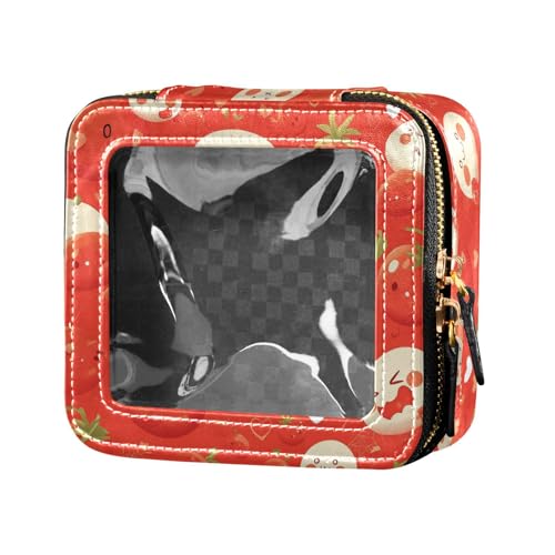 Wasserdichte transparente Make-up-Tasche, Tomatenrot, Kulturbeutel, Reisetasche, für Damen und Mädchen, Kosmetikbehälter von FRODOTGV