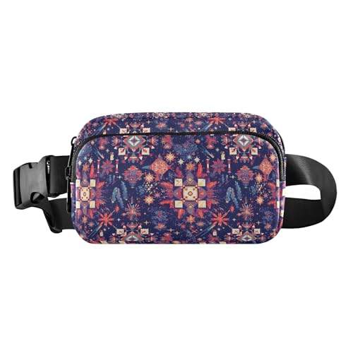 Weihnachtliche Stechpalmenbeeren-Gürteltasche für Damen, Herren, Teenager, trendige Bauchtasche für Radfahren, Wandern, Fitnessstudio, Winter Weihnachten Mandala, 1 Size von FRODOTGV