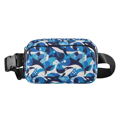 Weihnachtsplätzchen, Ölgemälde, Damen, Herren, Teenager, trendige Hüfttasche, Bauchtasche für Reisen, Einkaufen, Laufen, Killerwal auf Blau, 1 Size Weihnachtsplätzchen, Ölgemälde, Damen, Herren, Teenager, trendige Hüfttasche, Bauchtasche für Reisen, Einkaufen, Laufen, Killerwal auf Blau, 1 Size von FRODOTGV