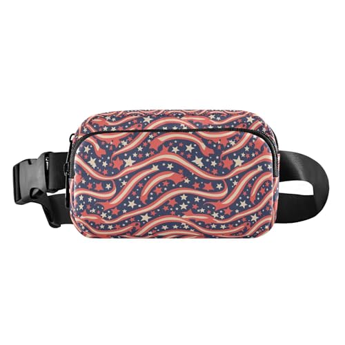 Western-Kaktus-Pflanzen, Salbei, für Damen und Herren, modische Umhängetasche, Hüfttasche für Radfahren, Wandern, Fitnessstudio, Sterne und Streifen, 1 Size von FRODOTGV