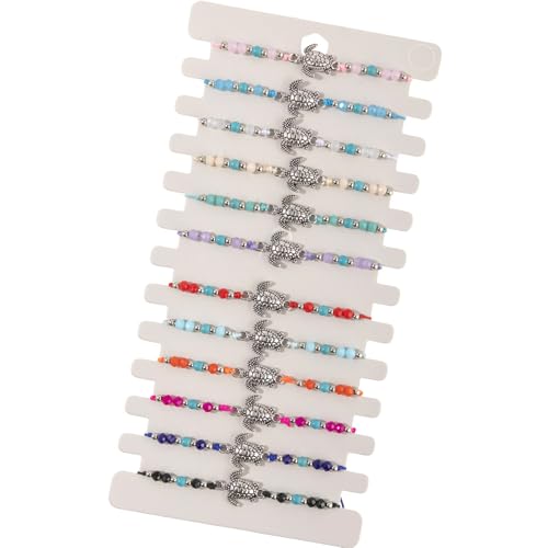 12-teiliges verstellbares geflochtenes Schildkröten-Armband-Set mit Metalllegierung, Kristall, türkisfarbenen Holzperlen für Damen und Herren, Schmuck-Holzperlen-Set, Einheitsgröße, Wie beschrieben 12-teiliges verstellbares geflochtenes Schildkröten-Armband-Set mit Metalllegierung, Kristall, türkisfarbenen Holzperlen für Damen und Herren, Schmuck-Holzperlen-Set, Einheitsgröße, Wie beschrieben von FROMCEO
