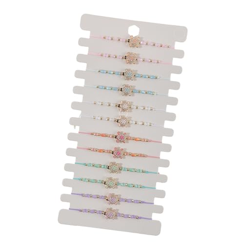 12-teiliges verstellbares geflochtenes Schildkröten-Armband-Set mit Metalllegierung, Kristall, türkisfarbenen Holzperlen für Damen und Herren, Schmuck-Holzperlen-Set, Einheitsgröße, Wie beschrieben 12-teiliges verstellbares geflochtenes Schildkröten-Armband-Set mit Metalllegierung, Kristall, türkisfarbenen Holzperlen für Damen und Herren, Schmuck-Holzperlen-Set, Einheitsgröße, Wie beschrieben von FROMCEO