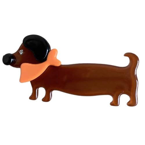 Beliebte Acetat-Dackel-Haarspange, lustige Wurst-/Hunde-Haarspange für alle Altersgruppen, schöne Haarspangen, seitliches Haar-Styling-Clip von FROMCEO