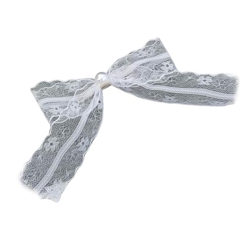 Elegante Haarspange im französischen Stil, Kunstperlen, Spitzen-Haarspangen, modisches Accessoire für Brautparty und den täglichen Gebrauch, sichere Entenschnabel-Clip von FROMCEO