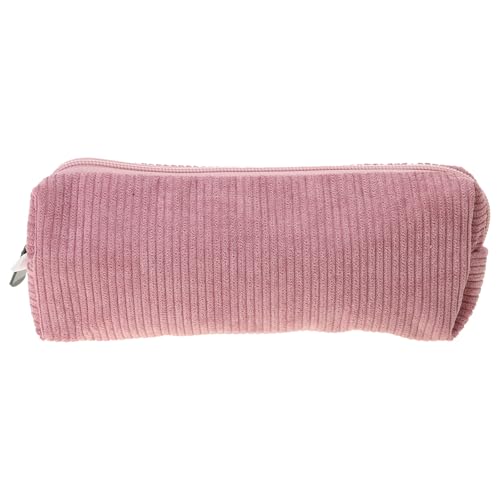 FROMCEO Federmäppchen aus Cord mit großem Fassungsvermögen, mit Reißverschluss, Stiftehalter, Make-up-Aufbewahrungstasche, Kosmetik-Organizer, B von FROMCEO
