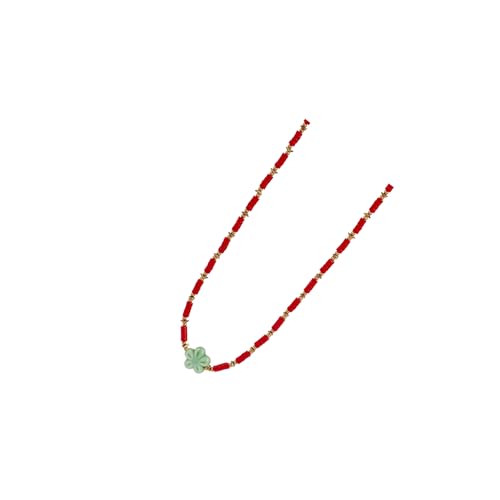 FROMCEO Keramik- und Glasperlen-Halskette, Sommer, Strand, Schmuck, leichtes Geschenk, handgefertigt, für den Sommer, Keramikglas, Einheitsgröße, Wie beschrieben, Wie beschrieben von FROMCEO