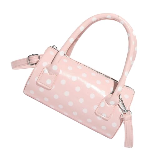 FROMCEO Stilvolle runde Umhängetasche, Mehrzweck-PU-Umhängetasche, Mehrzweck-Fächer, modisches Accessoire, Crossbody-Tasche, a, One Size von FROMCEO