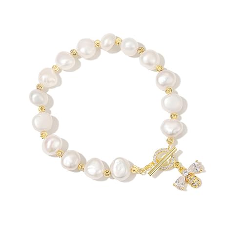 FROMCEO Trendiges Damen-Armband mit Kunstperlen und Kristallen, verstellbar, modisches Accessoire für lässige Outfits, trendiger Schmuck von FROMCEO