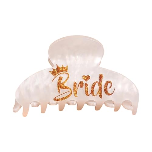 Hochzeits-Haarklammer für Frauen mit Braut-Schriftzug, Brautparty, Haar-Accessoires, formelle Veranstaltung, Kopfbedeckung von FROMCEO