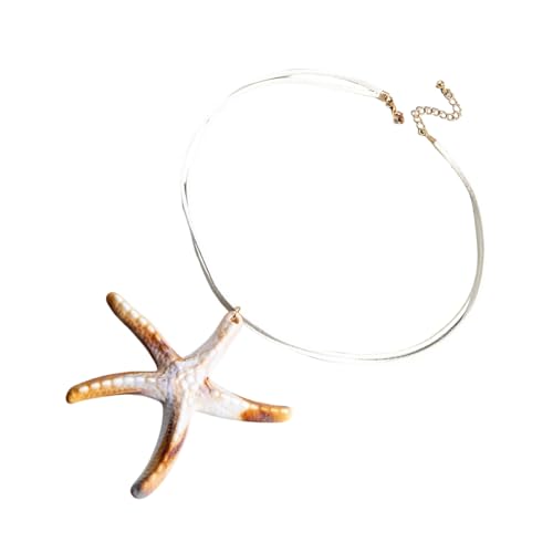 Statement-Halskette mit Seestern-Anhänger, auffälliges Meer inspirierter Halsschmuck für Damen, Strand-Accessoire, trendiger Statement-Schmuck, Einheitsgröße, Wie beschrieben, Wie beschrieben von FROMCEO