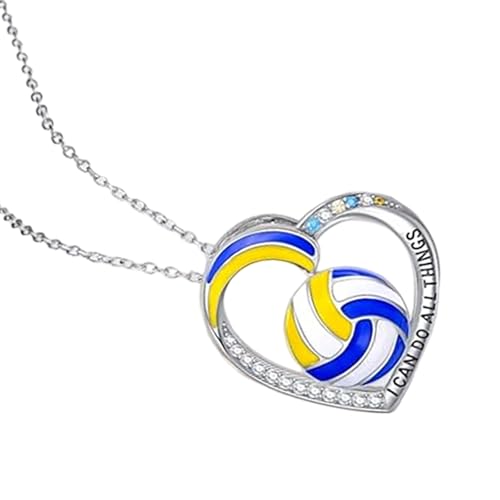 Vielseitige Halskette mit Sportmotiven aus Legierung, ideal für Fitness-Enthusiasten und den täglichen Gebrauch, Unisex-Halskette mit Liebesanhänger, Einheitsgröße, Wie beschrieben, Wie beschrieben von FROMCEO