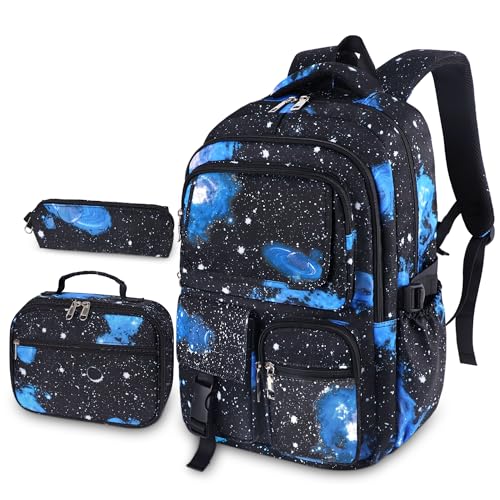 Schulrucksack Jungen Teenager Mädchen Kinderrucksack Daypacks Groß Schultaschen Set Laptop Rucksäcke für Schule Kinder Schulranzen 3 5-10 Klasse 7-16 Jahre Jungs Ranzen Mit Lunchpaket Federmäppchen Schulrucksack Jungen Teenager Mädchen Kinderrucksack Daypacks Groß Schultaschen Set Laptop Rucksäcke für Schule Kinder Schulranzen 3 5-10 Klasse 7-16 Jahre Jungs Ranzen Mit Lunchpaket Federmäppchen von FRONET