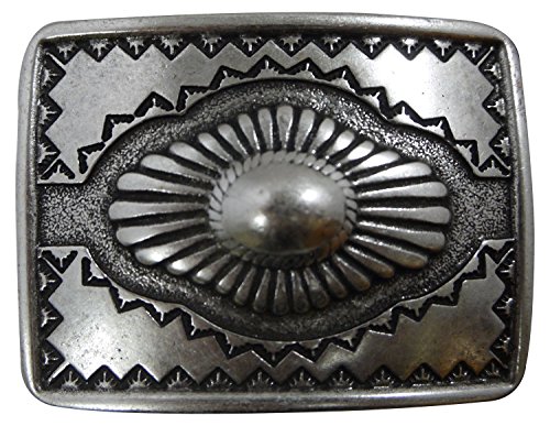 FRONHOFER Buckle 40 mm Gürtelschnalle Indianer, Western, verzierte Silber Schnalle für 4 cm Wechselgürtel, 18036, Größe:One Size, Farbe:Silber von FRONHOFER