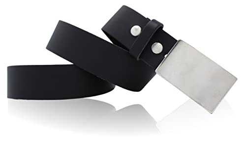 FRONHOFER Gürtel Herren echt Leder Gürtel 4cm Koppelschnalle glänzend Jeansgürtel, 18316, Größe:Körperumfang 110 cm/Gesamtlänge 125 cm, Farbe:Schwarz von FRONHOFER