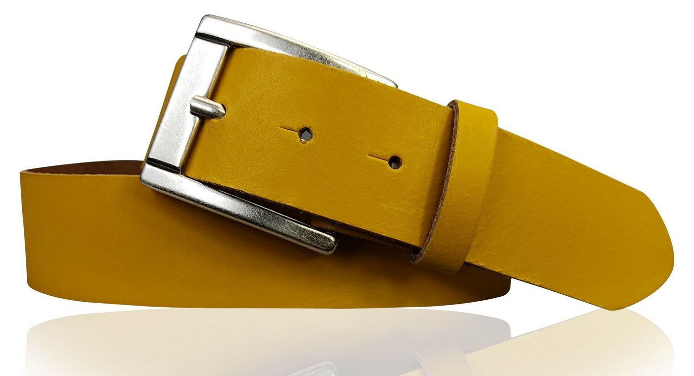 FRONHOFER Hüftgürtel 18616 (1-St) Basic Gürtel 4 cm aus echtem Leder mit schöner altsilbernen Schnalle von FRONHOFER