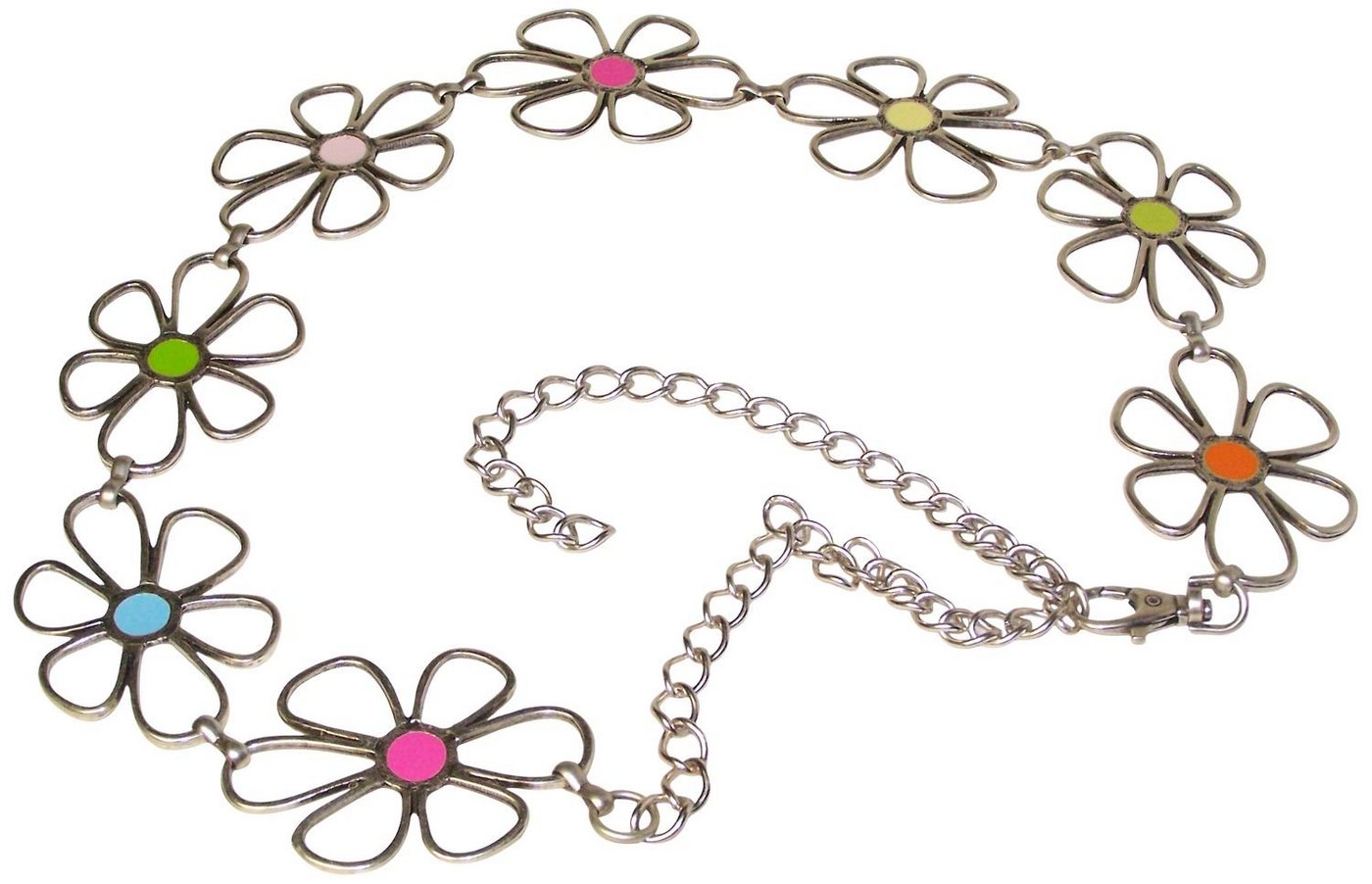 FRONHOFER Kettengürtel 17769 (1-St) Kettengürtel, Silber, Blumen, 5 cm, verstellbar, 120 cm von FRONHOFER