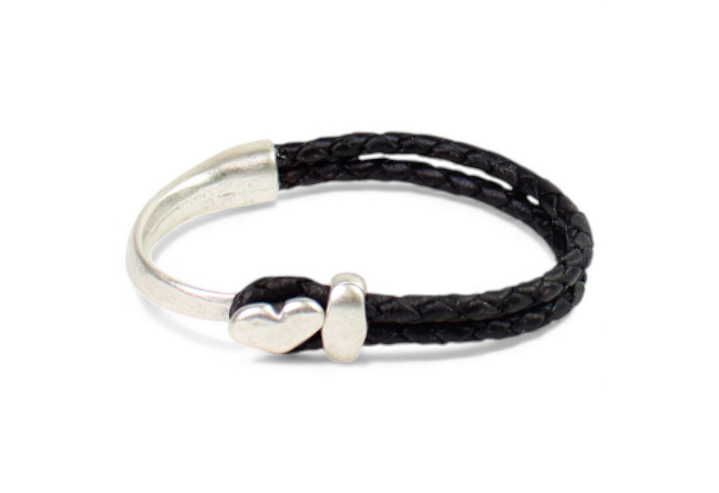 FRONHOFER Lederarmband 19458, Rindsleder, Half Cuff mit Herz, für jeden Anlass geeignet von FRONHOFER